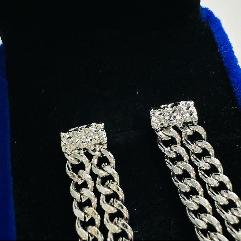 Chic Silver-Tone Multi-Chain Tassel Drop Earrings - Picture 9 of 14